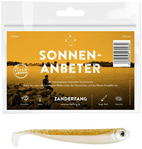 Zander Gummifische 12,5 cm – 24-teiliges Gummiköder Set in 6 fängigen Farben – Kunstköder für Zander, Hecht, Barsch & Dorsch – Weicher Gummi & hochfrequenter Lauf