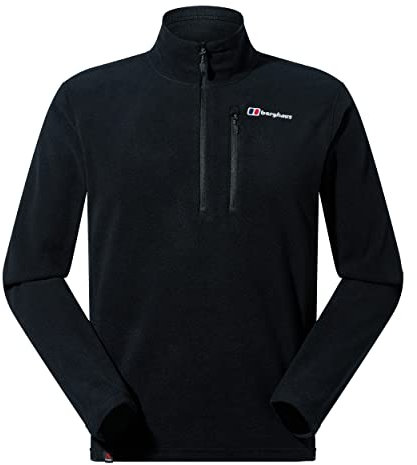 Berghaus Men's Prism Micro Polartec Fleece Jacket | Added Warmth | Extra Comfortable, Black/Black, M