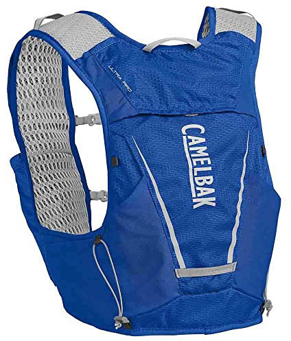 CAMELBAK Ultra Pro Trinkweste mit 2 schnell verstaubaren 500-ml-Flaschen, 7 l, nautisches Blau/Schwarz, Größe M