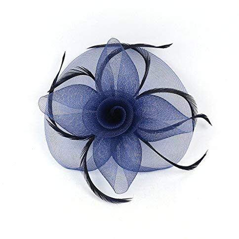 Faxianther Chapeau Bibi Mariée Elégant Fascinator Britannique Vintage Chapeau Nuptiale Bandeau Clip Coiffure Mariage Accessoire Cheveux pour Mariage Photographie