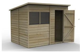 Forest Garden 4LIFE Pent Shed 8x6 - Single Door - 2 Windows