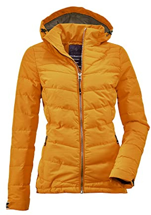 Killtec Damen Jacke In Daunenoptik Skane WMN Quilted JCKT A - Damenjacke mit abzippbarer Kapuze - Übergangsjacke ist wasserabweisend - Steppjacke, gelb, 40, 35615-000