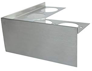 Fuchs Design Terrassenprofil Ecke V2A Edelstahl 75/13 mm Höhe Silber - Terrassenblende Terrassenleiste Kantenabdeckung für die Terrasse