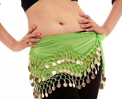 QUNINE Bauchtanz-Kostüm, Bauchtanz-Kostüm, Hüftgürtel, Bauchtanz-Taillenschal für Frauen, Bauchtanz-Rock (Lila, Einheitsgröße)