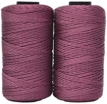 Morkite 2 Pezzi Cordino per Borse Uncinetto Filo Macrame 1mm x 230m Macrame Corda Colorata Cordoncino per Borse a Uncinetto, Arazzo da Parete, Acchiappasogni, Fai da Te