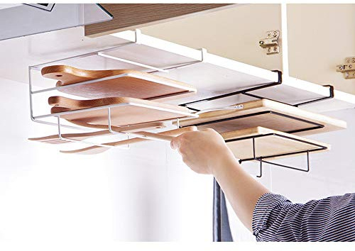 Glixoft Storage Drainboard Lid Shelf Door Hanging Holder Metal Plate Stand Pan Dishes Cutting Board for Kitchen Cupboard or Pantry