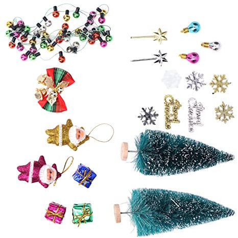 Puppenhaus-Weihnachtsbaum, DIY Puppenhaus-Weihnachtsbaum-Set – Miniatur-Weihnachtsdekorationen mit Entzückenden Ornamenten