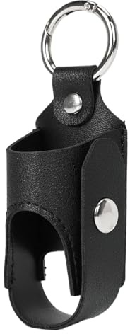 per inalatore in pelle, con portachiavi, strumento per campeggio, viaggi, viaggi d'affari, casa, scuola, Nero , Refer to description, Unisex