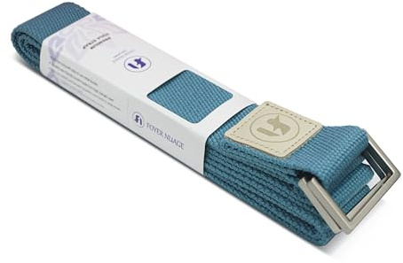 Yoga Straps 1.8M or 2.5M, Durable Cotton Yoga Straps for Stretching, Adjustable Yoga Belt Strap for Yoga, Dance, Gym Workouts (Blue, 1.8M 1PCS)