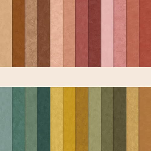 MerwDeeyt Scrapbook Papier Buntes Scrapbook Bastelpapier mit Muster (E) | 30,5x30,5 cm/12x12 inch Doppelseitiges Decoupage Papiere Motivpapier, 24 Blatt Scrapbooking Papier Dekorpapier