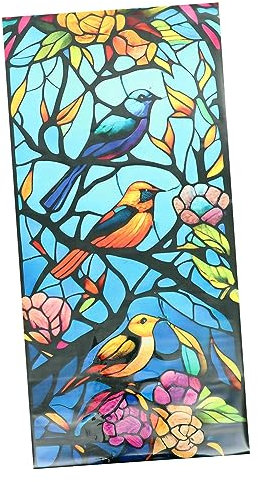 DIYEAH 2st Fenstertönung Anti-kollisions-fensteraufkleber Für Vögel Statisches Fenster Haftet Vorhänge Blumen-Vogel-Schmetterlings-fensteraufkleber Fensteraufkleber Vögel Tür Jalousie PVC
