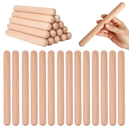 30 Pezzi di Legno Claves Strumento Un Percussione Musicale Strumento, 20x2cm Classica Legno Claves Naturale Legn Percussione Strumento, Strumenti Per Musica, Regali, Professionisti O Principianti