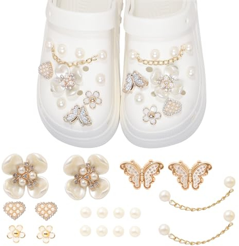 LUBOXIN Schuh Charms Süße Glitzernde Schuhanstecker Anstecke Set | DIY Schuhdekoration mit Strass, Schuh Anstecke Schuh Dekoration Zubehör für Mädchen Frauen Kinder