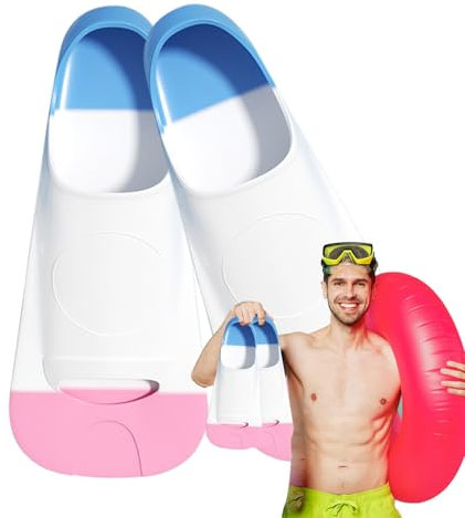 Pinne da nuoto – Silicone antiscivolo per adulti – Attrezzatura da nuoto con rete di stoccaggio per allenamento in piscina