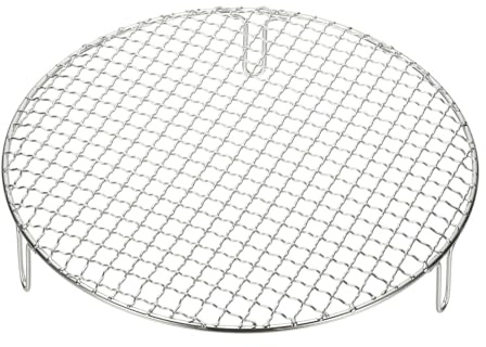 sourcing map 12 Inch Round Cooking Rack, Stainless Steel Canning Racks with Legs, Barbecue Mesh Grill for Baking Cooling Steaming Cookware