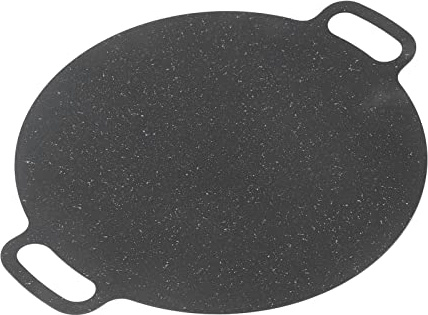 Yctze Panna per Grill Rotonda BBQ con Sacchetto di Stoccaggio - Piastra Barbecue Antiaderente per Campeggio, all'aperto e Uso della (30 cm)