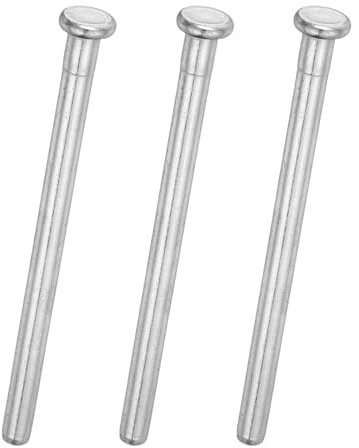 QUARKZMAN 3Pz Perno Cerniera Porta 3.62 Perni Sicurezza Rimovibili Per Interni Per Sostituzione E Riparazione Legno Residenziali Colore Argento