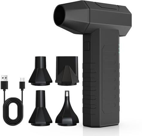 Compressed air Duster，3 Gear Adjustable 100000RPM Electric air Duster, Cordless air Blower for Laptop, Keyboard, Electronics, Replaces Compressed Air Can