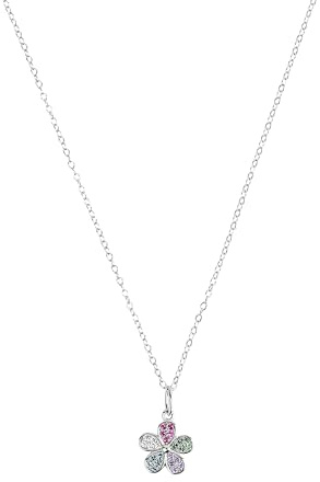Prinzessin Lillifee Kette mit Anhänger für Mädchen, Sterling Sterling Silber 925, mit Zirkonia, 35+3 cm, Blume, silber, Kinderschmuck, Geschenkidee, kommt in Schmuck Geschenk Box, 2101029