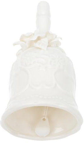 CIYODO Campanello da Tavolo in Ceramica Intagliata a Mano, Campana Decorativa per Ristorante e Casa, Campanello di Chiamata Portatile Suono Nitido, Ornamento Artistico Vintage,