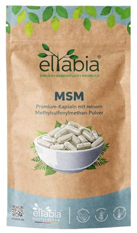 MSM Kapseln 500 Stück | Hochdosiert 2280mg Tagesdosis organischer Schwefel | Premium Methylsulfonylmethan ohne Zusätze | Vegan