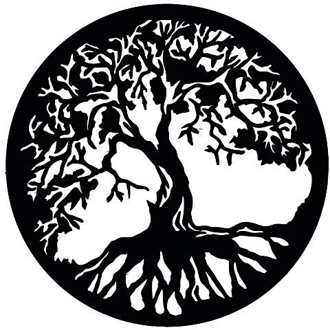 Baum des Lebens - Yggdrasil - Wandaufkleber Wandtattoo TREE OF LIFE Sticker Aufkleber - erhältlich in vielen Farben (Schwarz, 40 x 40 cm)
