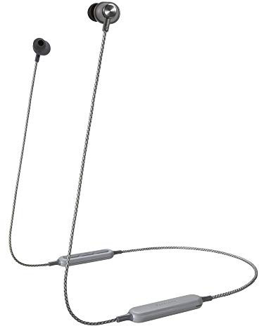 Panasonic RP-HTX20BE-H In Ear Wireless Bluetooth Headphones, Retro Style with Microphone, Smart Voice Control and Comfortable Ergonomic Fit - Grey