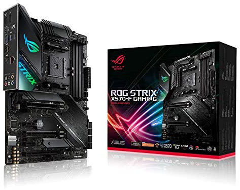 ASUS ROG Strix X570-F Gaming ATX Motherboard with PCIe 4.0, Aura Sync RGB Lighting, Intel Gigabit Ethernet, Dual M.2 with Heatsinks, SATA 6GB/S and USB 3.2 Gen 2
