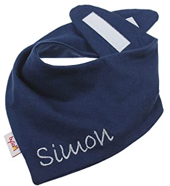 Jersey - Halstuch mit Namen personalisiert * uni dunkelblau * Sabbertuch