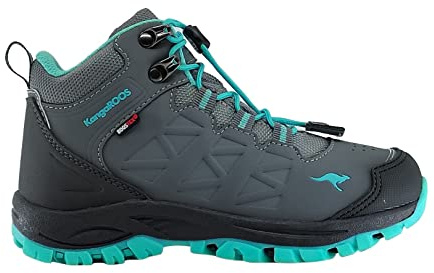 KangaROOS Unisex K-XT para Mid RTX vandringsskor, stål grå/ocean, 35 EU
