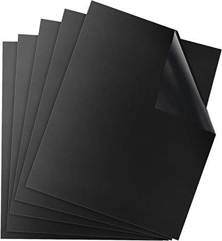 BBQ Grill Mat, 3 Pcs BBQ Grill Mats Non Stick Reusable and Baking Mesh for Indoor Outdoor BBQ Works on Gas Charcoal Electric Grill Sheets 40x33CM (Black)