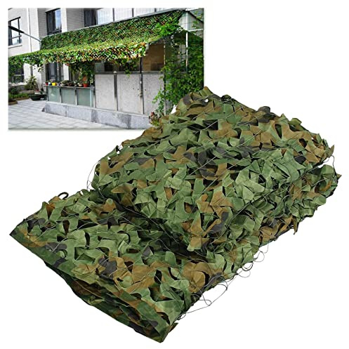 Rete Mimetica Caccia,Rete Militare,Rete Mimetica Camouflage 2×3m 3×3m 3×4m 3×6m 4×4m 4×6m 5×5m Rete Ombreggiante,Copertura Per Auto Rete Mimetica,Bosco,Campeggio,Decorazione,Jungle-4x4m(13.1*13.1ft)
