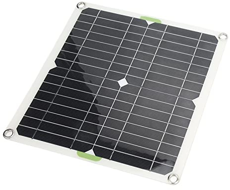 Luqeeg Tragbares Solarpanel Kit 200W 12V Monokristallines Solarmodul Kit IP65 Wasserdicht Solar Batterieladegerät mit Batterieclip, Zigarettenanzünderkabel, 10 in 1 USB Kabelbaum
