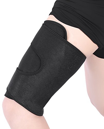 Oberschenkelstütze Neopren Oberschenkelbandage,Oberschenkel Bandage, Oberschenkelbandage Kompression,oberschenkel bandage mit und rutschfester Gurt für Oberschenkel und Ischiasnerven S
