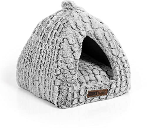 LITTLE LORD | Hundezelt Tenty, Katzenhöhle, Haustierbett | hellgrau - ca. 37 x 37 x 37 cm