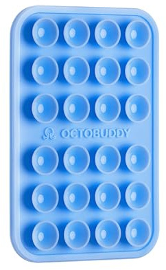 OCTOBUDDY Classic - Silikon-Saugnapf Halterung fürs Handy - Blau | rutschfeste Saugnapfhalterung für iPhone und Android - freihändige Handyhalterung für Selfies und Videos - 5,7 cm x 8,2 cm