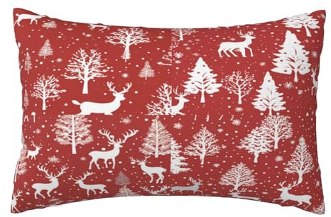 Kissenbezug 40x60 cm 2er Set Herbst Deko Kissen Weihnachten, Schnee Kissenbezug, Rechteckig Kissenbezüge, Weicher Sofakissen, Kissenhülle Herbst, Zier Kissen Aesthetic, Couch Deko Schlafzimme,J371