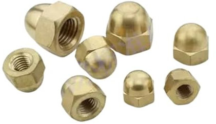 1–20 Stück/Lot Messing Hutmuttern M3 M4 M5 M6 M8 M10 M12 Kupfer Bronze Messing Hutmutter Acorn Kuppelkopf Sechskantmuttern (Size : M12 1pcs)