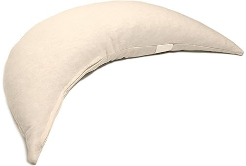 GIRAFFENLAND Halbmond mit Bio-Buchweizen Bio-Flanell - Buchweizenkissen | mit zusätzlichem Bio-Inlett