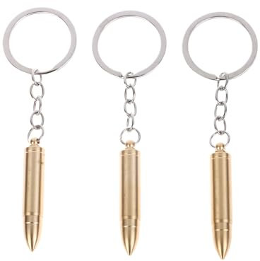 Yawdil Lot de 3 porte-clés 2 en 1 en forme de balle d'oreille cuillère porte-clés créatif unisexe pour sac à dos, sac à main, pendentif, bague porte-bague, fête d'anniversaire, cadeau quotidien, doré