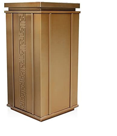 CCYENG Bote de Basura para Exteriores Bote de Basura Cuadrado para Interiores/Exteriores, Contenedor de Basura Grande con Tapa Abierta, Bote de Basura de Acero Inoxid