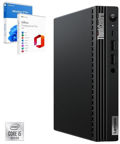 Lenovo Think Centre Mx0Q Mini-PC | Core i5-10500T bis zu 3,8 GHz | 16 GB RAM | 1 SSD NVMe | HDMI USB Type-C Win11 Pro WLAN MSOffice Garantie 36 Monate (nur PC)