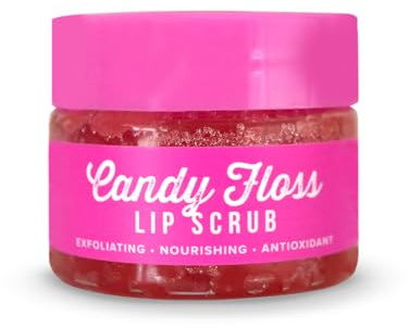 Give Me Cosmetics, Candy Floss Sugar Lip Scrub, Exfoliating Balm to Remove Dry, Dead Skin for Soft, Hydrated Lips