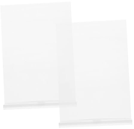 HOMSFOU 2stücke Display-ständer Aus Acryl Doppelseitig T-förmig Durchsichtig Für Menüs Flyer Dokumente Geeignet Für Büro Restaurant Werbung Und Preisanzeigen