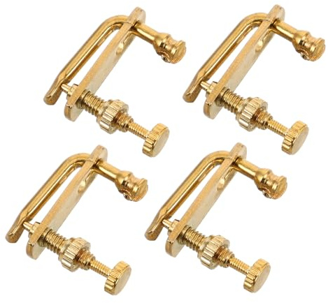 Afinadores de Violín 1/2 y 1/4, 4 Piezas, Metal Dorado | Instalación Sencilla, Ajuste Preciso, para Músicos y Jugadores Experimentados, Repuesto Compatible