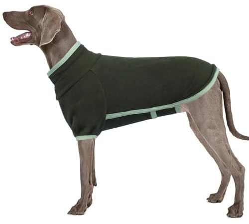 Hundepullover Grosse Hunde, Hundejacke Fleece Große Hunde Wintermantel Schlafanzug für Drinnen und Draußen(Armeegrün, 2XL)