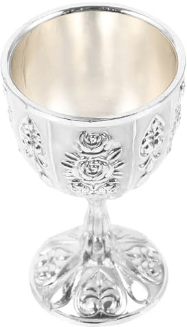Cabilock Copa de Vino de Estilo Europeo Vintage Aleación de Zinc y Bordes Pulidos, Diseño Retro Elegante para Ambientación del Hogar y Uso en Eventos