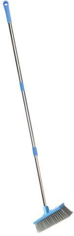 COLLBATH Long Handled Floor Scrubbing Brush for Easy Cleaning of Tiles and Grout Versatile Hard Bristle Broom for Bathrooms Kitchens Garages and Patios