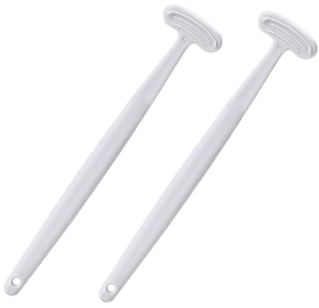 WATIIFUFU Raschietto per Lingua in Acciaio Inox 2 Pezzi per Pulizia della Lingua e Trattamento Dell'alito Cattivo, Design Ergonomico per Igiene Orale Quotidiana
