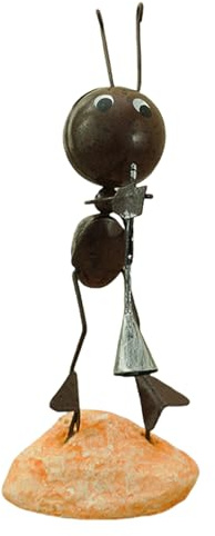 YiNLuax Gartenskulptur aus Eisen, Ameisenform, dekorative Statue, geeignet für Pflanzen, Hinterhof, Raumaufwertung, einfache Installation, Gartenskulptur